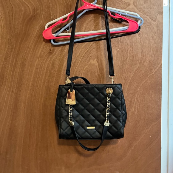 Aldo Bags Black Quilted Leather Aldo Cross Body Bag New Without